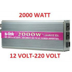 2000 Watt İnvertör DC-AC Voltaj Çevirici 12 Volt