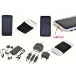 Solar Enerjili  Lazer Led Fener ve Telefon Şarj Aleti iPhone Görünümlü