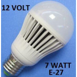 12 Volt Led Ampül 7 Watt E-27 Duy