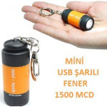 Usb Şarjlı Anahtarlıklı Led Mini El Feneri