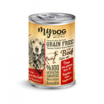 Mydog Pate Tahılsız Sığır Etli Köpek Konservesi 400 gram x 12 Adet 