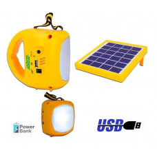 Solar Şarjlı Fener ve Powerbank Set 